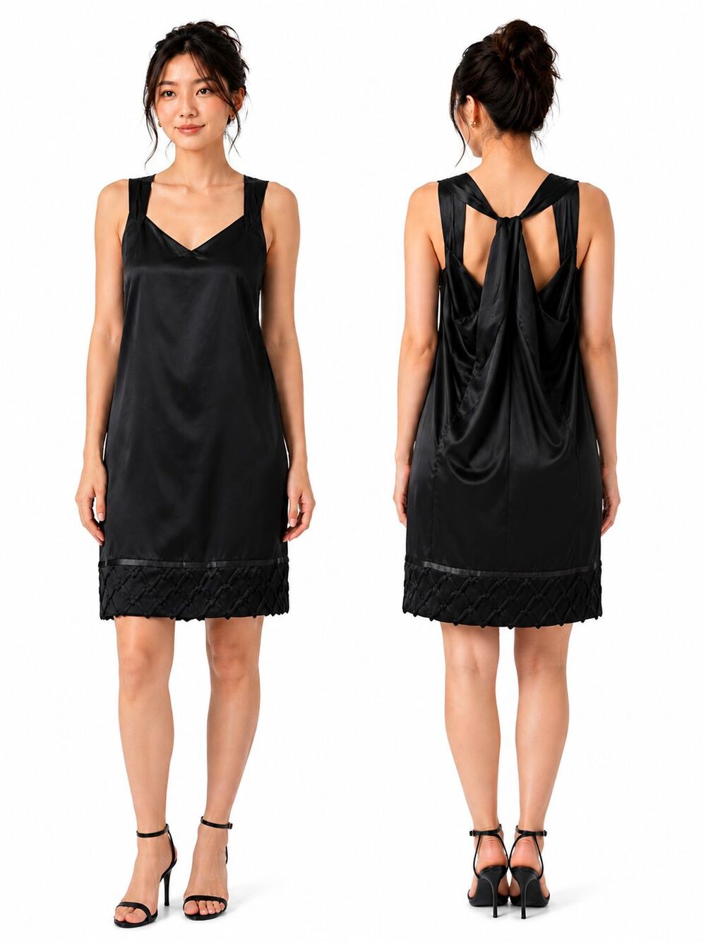 Vivienne Tam Silk Lined Black Cocktail Party Dress Size 10 Formal Designer
